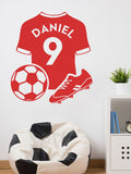 Loveabode personalised football wall sticker 65cm x 58cm, UK version