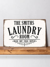 Next Loveabode Natural Personalised Utility Room Aluminium Wall Sign 30cm x 20cm- Buy online at McGrocer