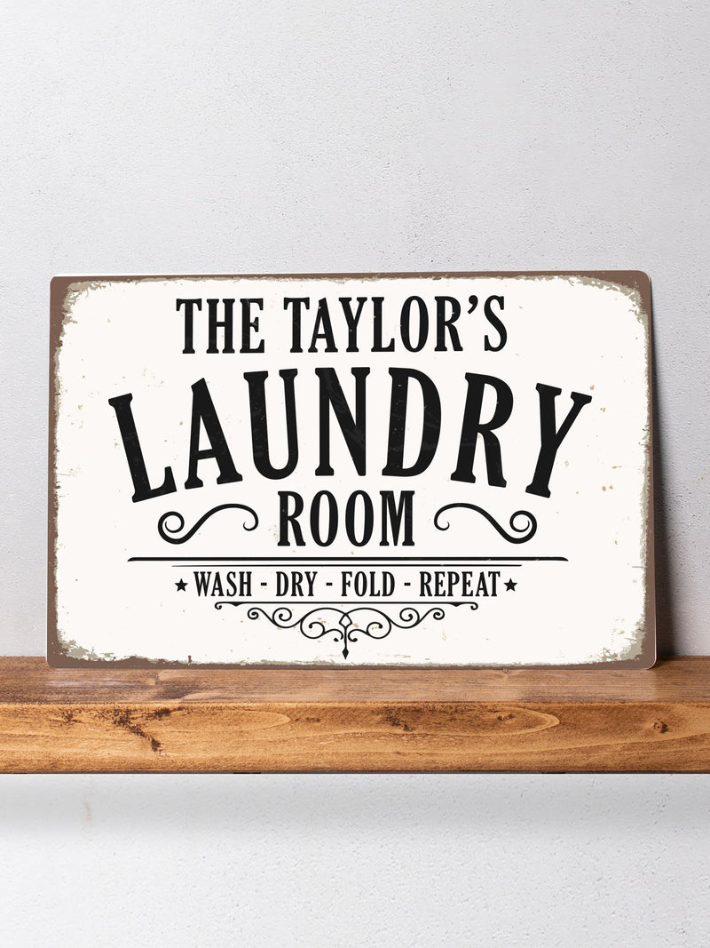 Loveabode personalised utility room wall sign 30cm x 20cm, UK version
