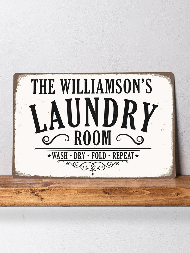Loveabode personalised utility room wall sign 30cm x 20cm, UK version