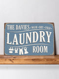 Loveabode natural personalised laundry room sign 30cm x 20cm, UK version