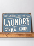 Loveabode natural personalised laundry room sign 30cm x 20cm, UK version