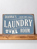 Loveabode natural personalised laundry room sign 30cm x 20cm, UK version