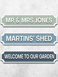 Loveabode Natural Personalised 3D Custom Street Sign 55x15cm, UK version
