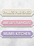 Loveabode Natural Personalised 3D Custom Street Sign 55x15cm, UK version