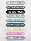 Loveabode Natural Personalised 3D Custom Street Sign 55x15cm, UK version
