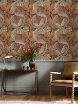 Next William Morris At Home Burnt Orange Acanthus Wallpaper 10M- Buy online at McGrocer