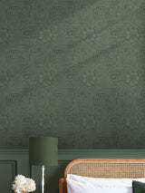 Next William Morris At Home Green Marigold Fibrous 10M Wallpaper- Buy online at McGrocer
