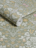 William Morris At Home Sage Blackthorn wallpaper 10m - British product