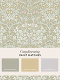 William Morris At Home Sage Blackthorn wallpaper 10m - British product