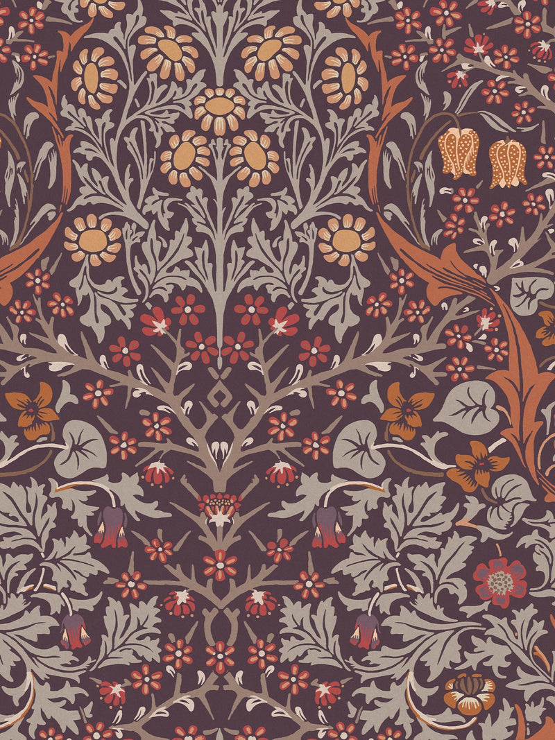 William Morris Blackthorn wallpaper 10m, imported from the UK