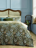 William Morris At Home olive green Compton duvet cover and pillowcase set (British brand)