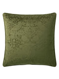 William Morris olive Strawberry Thief embossed cushion 50cm - British product