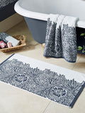 William Morris Prussian Blue Marigold bath mat 90x50cm, imported from the UK