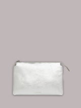Next Whistles Silver Elita Double Pouch Clutch Bag- Buy online at McGrocer