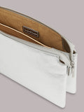 Whistles silver Elita double pouch clutch bag, imported from the UK
