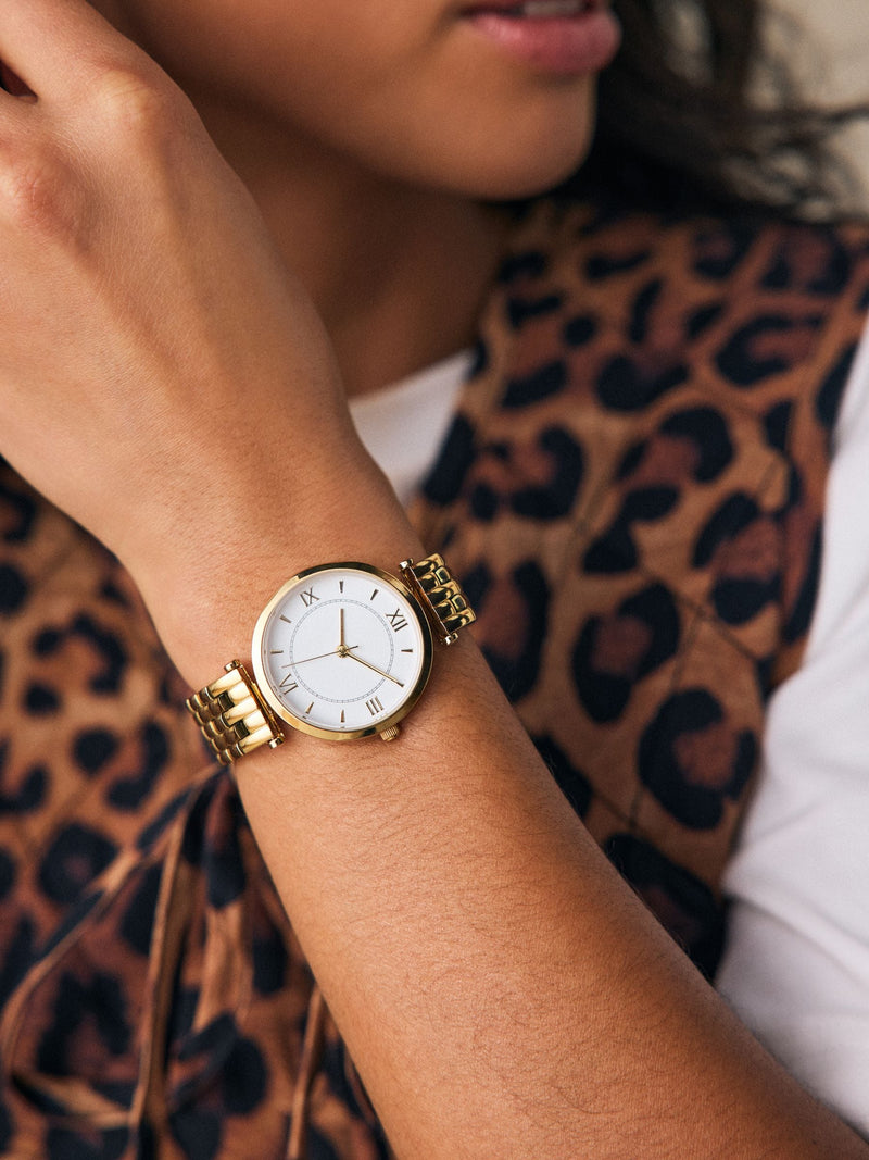 Gold Tone Waterproof Bracelet Watch, UK version