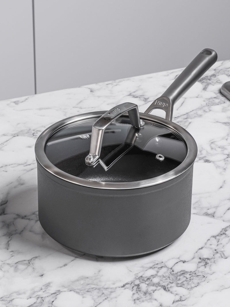 Ninja Foodi ZEROSTICK grey saucepan 18cm with lid, imported from the UK