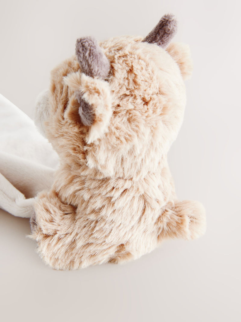Hamish Highland Cow baby comforter with soft blanket, UK version