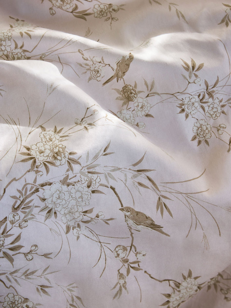 Shabby Chic Bird Chinoiserie floral print duvet cover set (British brand)