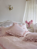 Shabby Chic by Rachel Ashwell Pink Broderie Anglaise Ruffle Pillowcases Set of 2