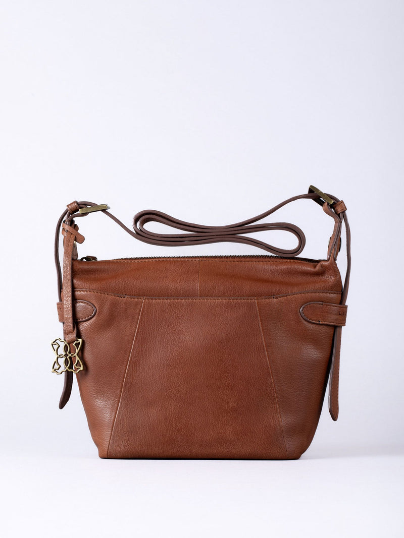 Lakeland Leather Newby cross-body bag light brown, imported from the UK