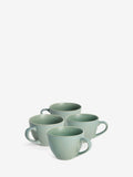 Sage green Hampton stoneware mugs set of 4 (British brand)