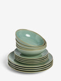 Sage green Hampton side plates set of 4 (British brand)