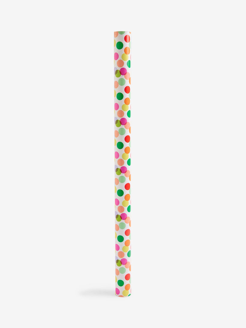 Polka dot wrapping paper 10 metre roll, imported from the UK