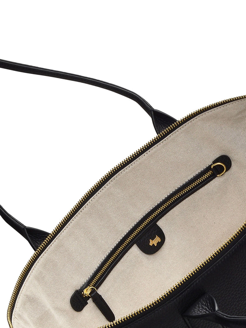 Radley Black Oak Street tote bag in grained leather - British product