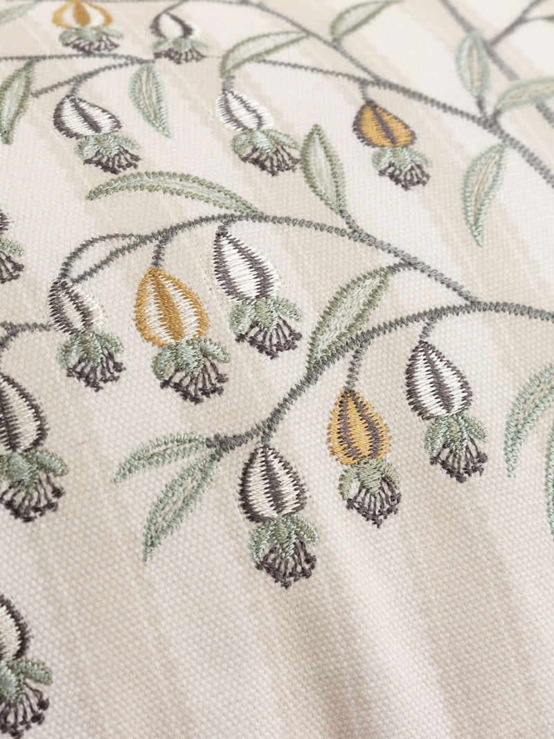 Sanderson floral embroidered cushion 30x65cm - British product