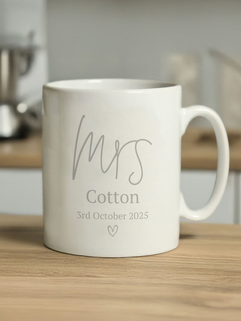 PMC Personalised Mrs Mug, imported from the UK