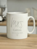 PMC Personalised Mrs Mug, imported from the UK