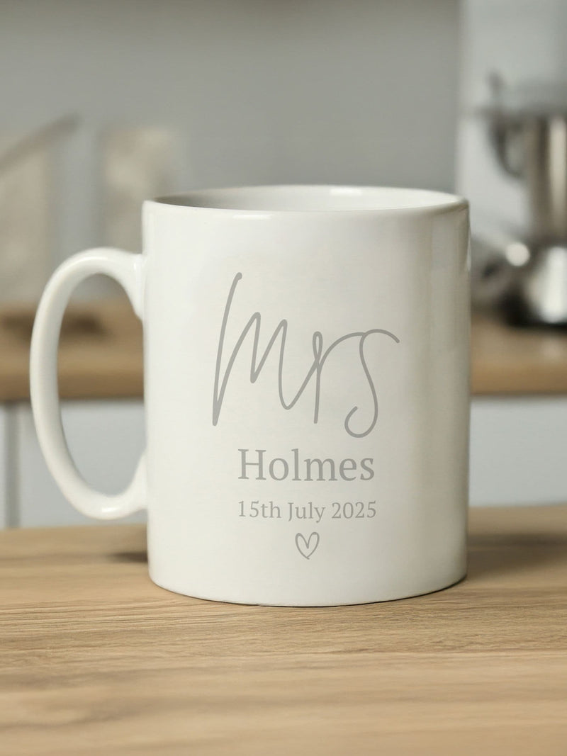 PMC Personalised Mrs Mug, imported from the UK