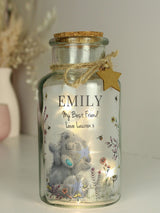 Next Me to You Personalised Floral LED Light Up Glass Jar 16.5cm- Buy online at McGrocer