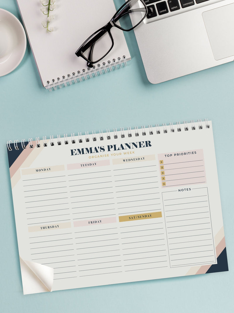 PMC personalised desk planner 21.3x30cm, imported from the UK