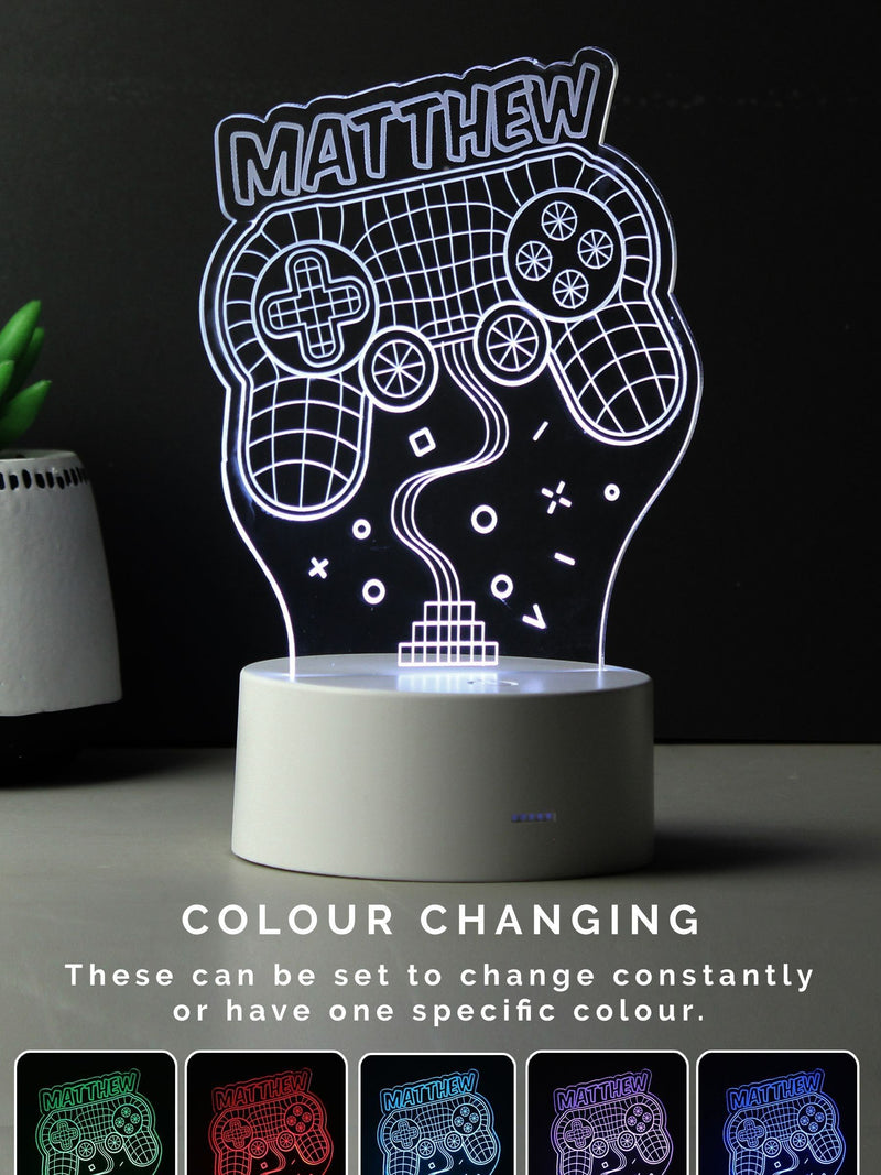 PMC personalised gaming LED light colour changing - British product