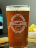 PMC personalised beer label pint glass, imported from the UK