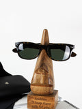 PMC personalised wooden nose shaped glasses holder, imported from the UK