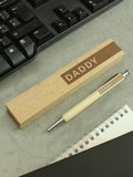 PMC personalised wooden pen box set (British brand)