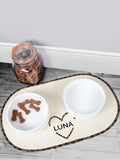 PMC love heart pet bowl placemat, imported from the UK