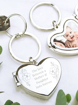 Next PMC Personalised Floral Heart Photo Frame Keyring- Buy online at McGrocer