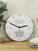 Next PMC Personalised Home Sweet Home Wooden Wall Clock 25 x 25 x 4 cm- Buy online at McGrocer