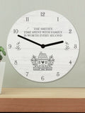 PMC Personalised Home Sweet Home wooden clock 25 x 25 x 4 cm, imported from the UK