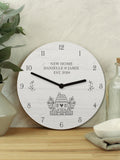 PMC Personalised Home Sweet Home wooden clock 25 x 25 x 4 cm, imported from the UK