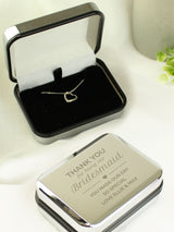 Next PMC Natural Personalised Bridesmaid Box and Heart Necklace Gift Set 16 Inch Chain- Buy online at McGrocer
