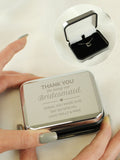 PMC Personalised Bridesmaid Box and Heart Necklace 16 Inch Chain, imported from the UK