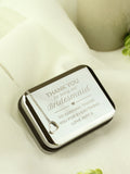 PMC Personalised Bridesmaid Box and Heart Necklace 16 Inch Chain, imported from the UK