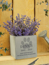 Next PMC Personalised Pet Memorial Concrete Plant Pot 10 x 10 x 10cm- Buy online at McGrocer