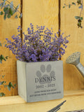 PMC personalised pet memorial concrete plant pot 10x10x10cm - British product